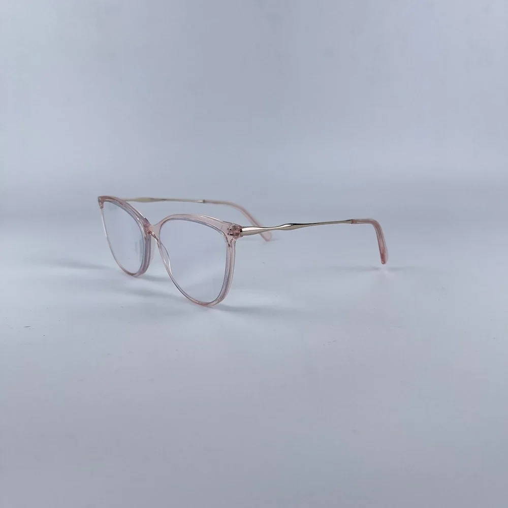 JINS J!NS U012 Women Eyeglasses Frame Rose Gold Cat‎ Eye Full Rim 55-16-144